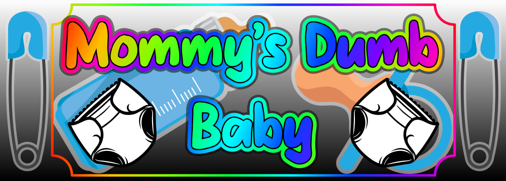 Mommy's Dumb Baby sticker with text in the 'Baby Cribs' font